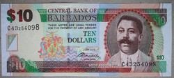 Barbados 10 dollár 2012 UNC