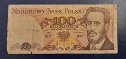 Lengyelország 100 Zloty 1976 Poor.