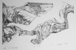 Kőszeghy Csilla - Miss O'Murphy 18 x 29 cm rézkarc