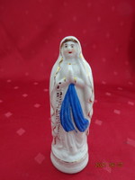 Német porcelán figura, Szűz Mária szobor, magassága 10,5 cm.