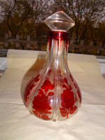 Biedermeier glass bottle