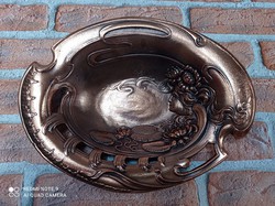 Bowl of bronzed Art Nouveau wall ornament