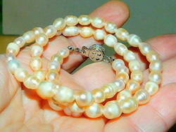 Japanese biwa fine eyed real pearl necklace