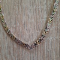Három színű olasz ezüst nyaklánc