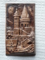 Budapest Jakab L jelzéssel fali kerámia  28 cm
