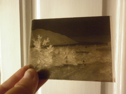 Antik dagerrotípia fotográfia üveglemez üvegnegatív