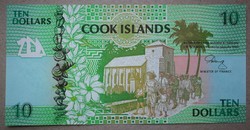 Cook-Szigetek 10 dollár UNC 1992