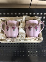 2 db Cseh porcelán bögre (rózsaszín)