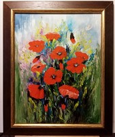 Czinóber - Üde színfoltok (  km. 35 x 42.5, olaj )