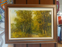 Benda Zoltán festménye, olaj, farost, 40x60+gyönyörű kerete