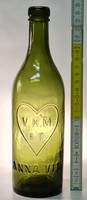 "V.H.M. R.T. Anna víz" zöld ásványvizes üveg 0.5l (1788)