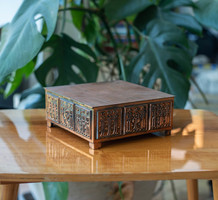 Retro réz iparművész doboz - bronz doboz - zsűrizett iparművészeti termék
