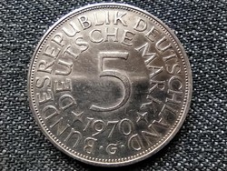 Németország NSZK (1949-1990) .625 ezüst 5 Márka 1970 G (id23015)