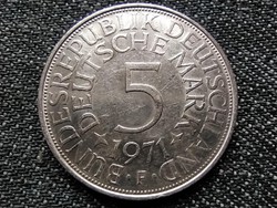 Németország NSZK (1949-1990) .625 ezüst 5 Márka 1971 F (id23019)