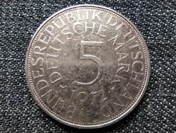 Németország NSZK (1949-1990) .625 ezüst 5 Márka 1972 D (id23021)