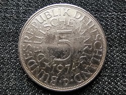 Németország NSZK (1949-1990) .625 ezüst 5 Márka 1974 D (id23027)