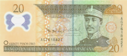 Dominikai Köztársaság 20 Peso Oro 2009 UNC Polymer