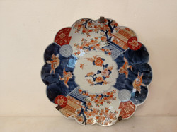 antik kínai nagy porcelán imari mintás tányér   4287