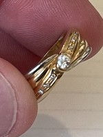 Masnis kis modern 14 kr brilliáns gyűrű eladó!Ara:59000.-