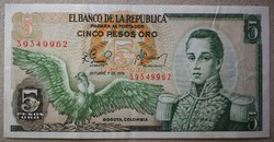 Kolumbia 5 Peso 1978 VF