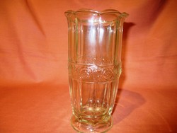 Antik, régi rózsás üveg váza