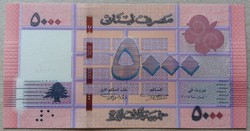 Libanon 5000 Livres 2014 UNC