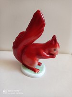 Hollóházi kézzel festett mókus, 14 cm