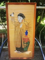 CHINESE WOMAN WITH VASE, PAINTING,