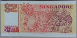 Szingapúr 2 Dollars 1990 UNC