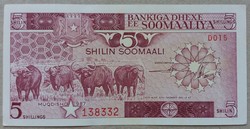 Szomália 5 Shillings 1987 UNC