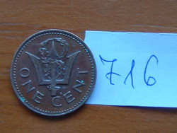 BARBADOS 1 CENT 1978 SZIGONY,CÍMER #716