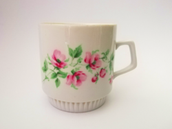 Wild rose patterned zsolnay skirt mug, cup