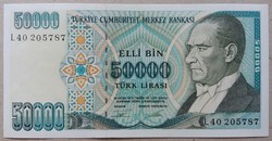 Törökország 50000 lira 1995 Unc