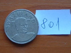 SWAZILAND SZVÁZIFÖLD 1 LILANGENI 1995 Mswati III #801