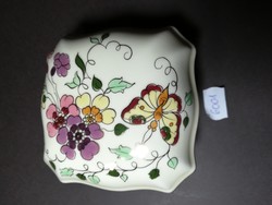 Zsolnay pillangós porcelán bonbonier