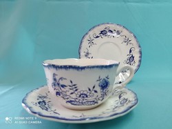 Sarreguemines Lancaster hagymamintás porcelán csésze teáscsésze alátéttel