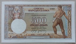 Szerbia 500 dínár 1942 AUNC