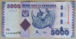 Tanzánia 5000 Shilingi 2015 UNC
