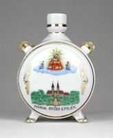 1F072 Régi Máriagyűd díszes Zsolnay porcelán kulacs 11 cm