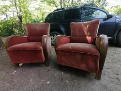 2 darab art deco fotel csodaszép ivek,kecses forma 40ezer a kettő együtt