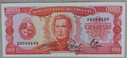 Uruguay 100 pesos 1967 XF+
