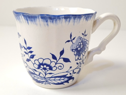 Antik Sarreguemines porcelán fajansz csésze az 1800-as évekből