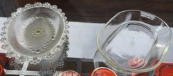 Öreg üveg tál - SIMAX Csehszlovák hűálló tál - antik 
