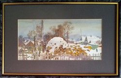 Festmény, Orosz téli tájkép