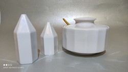 Rosenthal polygon porcelain sugar bowl + salt spray + pepper spray set tapio wirkkala