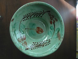 Antik erdélyi kerámia tányér, falitál