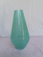 Türkiz fátyolüveg váza
