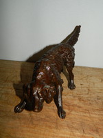 Bronzozott kutya szobor