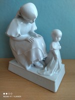 Zsolnay single andrás porcelain mother with her child