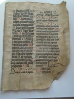 G2021.86  Nagyon ritka eredeti  dupla lap egy 1375-1450 körül  íródott   Missale kéziratból